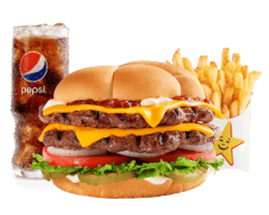Combo, Chargrilled Burgers, Hardees, Super Star ® Burger Combo